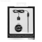 Urethral Sounding Silicone Rechargeable & Remote Controlled Vibrating Plug